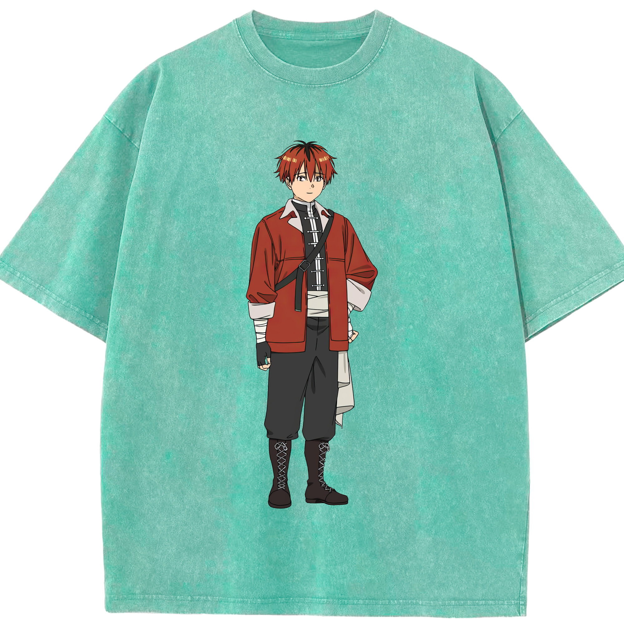 （画像用） 葬送のフリーレン Frieren 綿100% ヴィンテージ風 半袖Tシャツ（フロントプリント）
